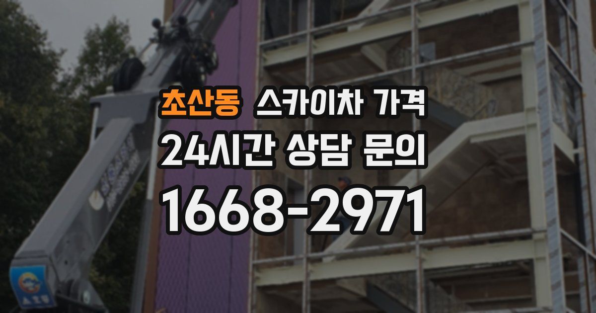 초산동 스카이차 가격