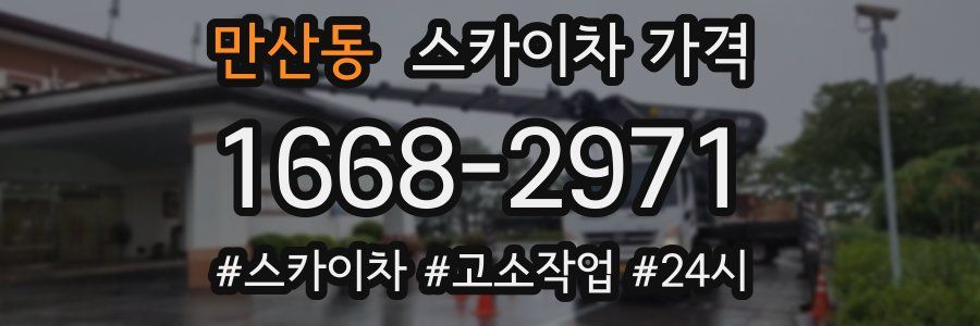 만산동 스카이차 가격