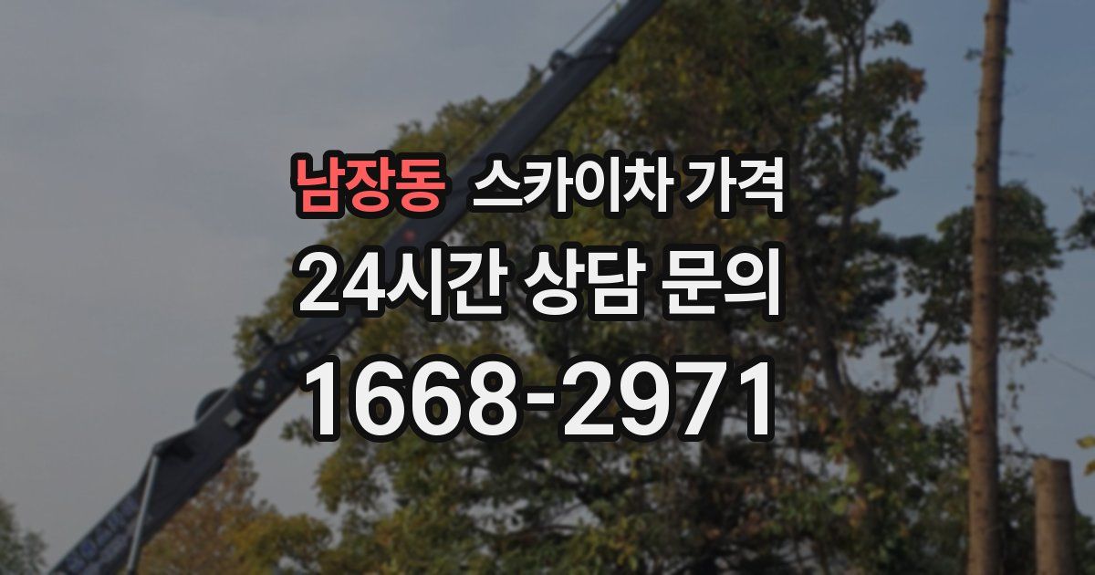 남장동 스카이차 가격