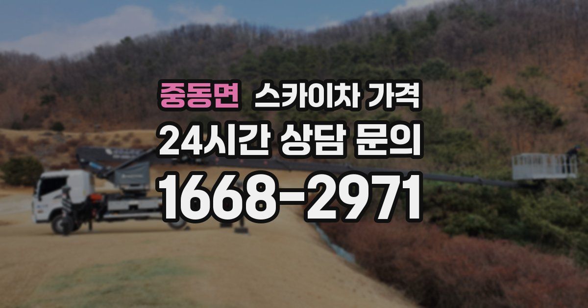 중동면 스카이차 가격