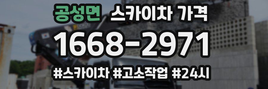 공성면 스카이차 가격