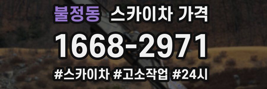 불정동 스카이차 가격