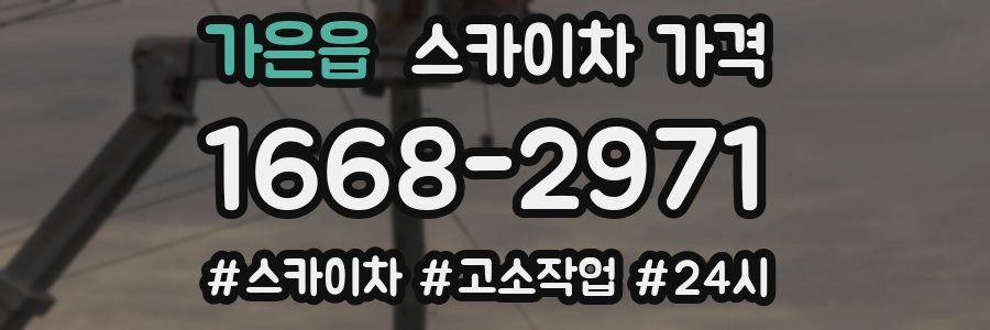 가은읍 스카이차 가격