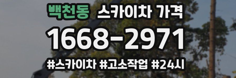 백천동 스카이차 가격