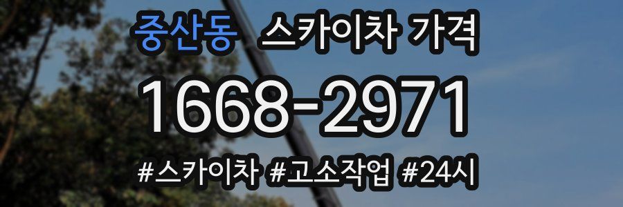 중산동 스카이차 가격