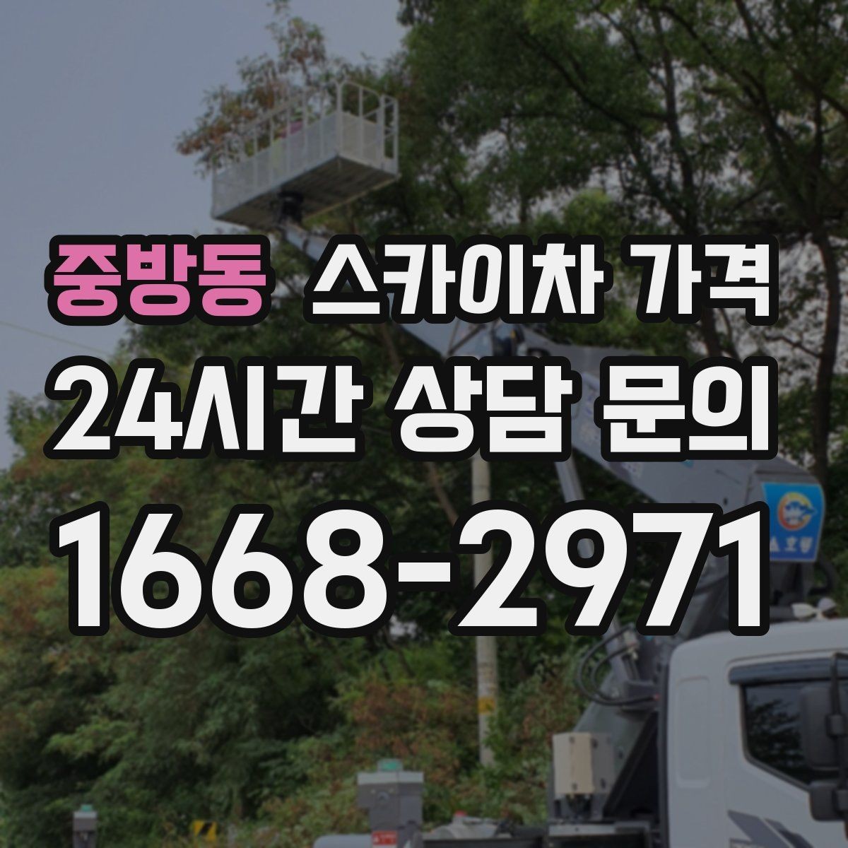 중방동 스카이차 가격 정차 위치와 작업 거리이 넓으면 달라지는 이유