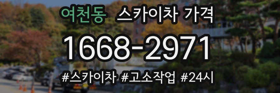 여천동 스카이차 가격