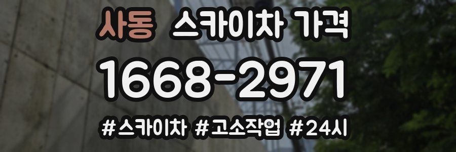 사동 스카이차 가격