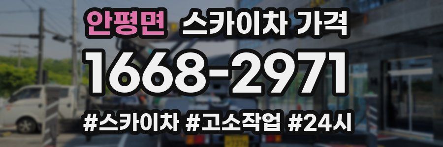 안평면 스카이차 가격