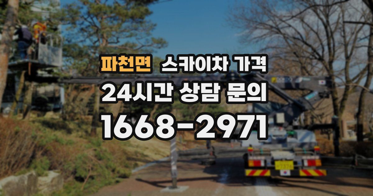 파천면 스카이차 가격
