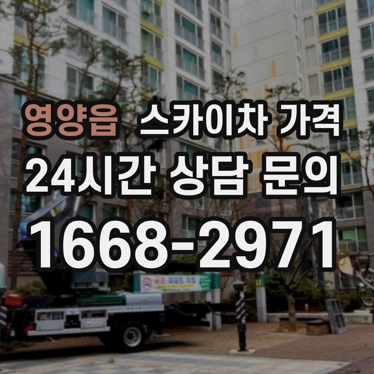 영양읍 스카이차 가격 건물 뒤편 작업이 더 까다로운 이유