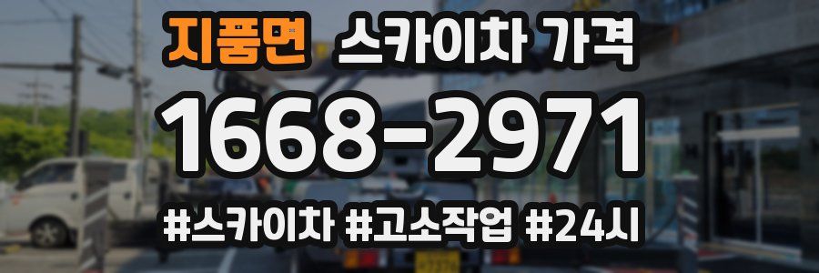 지품면 스카이차 가격