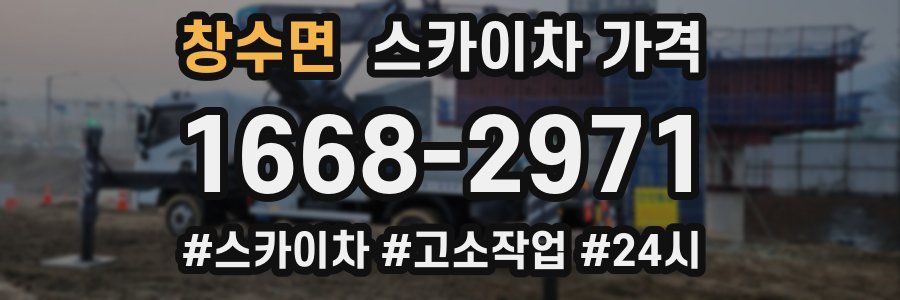 창수면 스카이차 가격