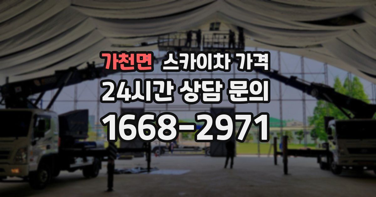 가천면 스카이차 가격