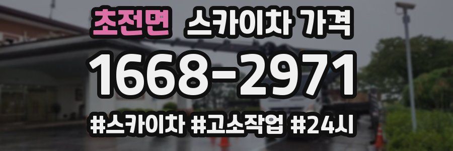 초전면 스카이차 가격