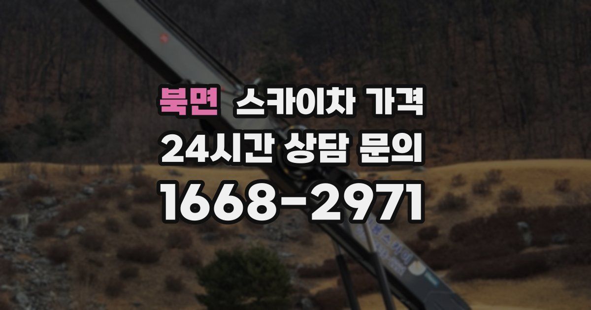 북면 스카이차 가격