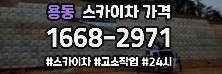 용동 스카이차 가격