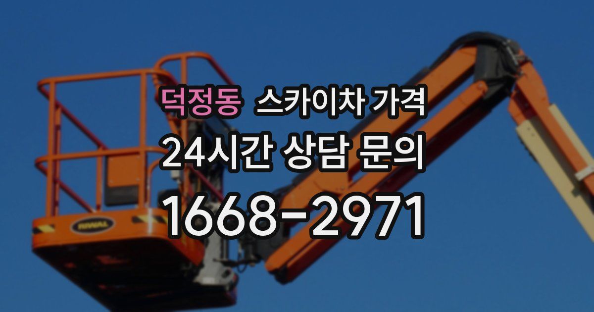 덕정동 스카이차 가격