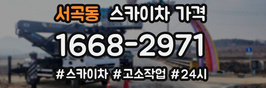 서곡동 스카이차 가격