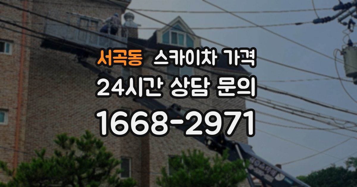 서곡동 스카이차 가격