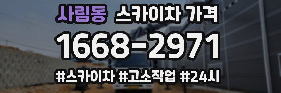 사림동 스카이차 가격