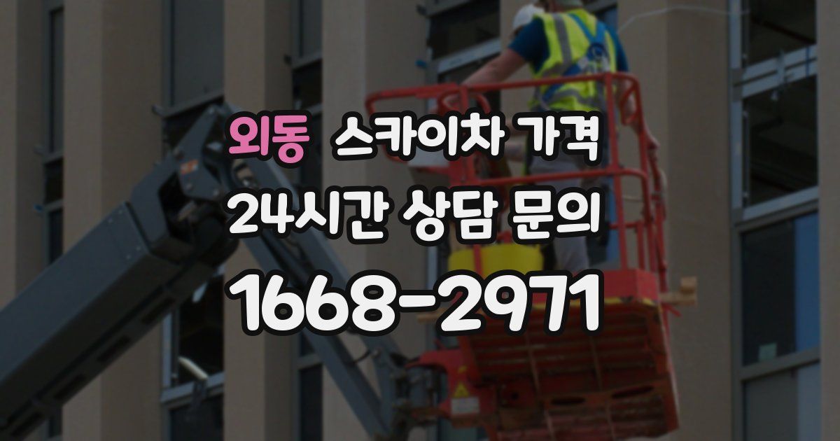 외동 스카이차 가격