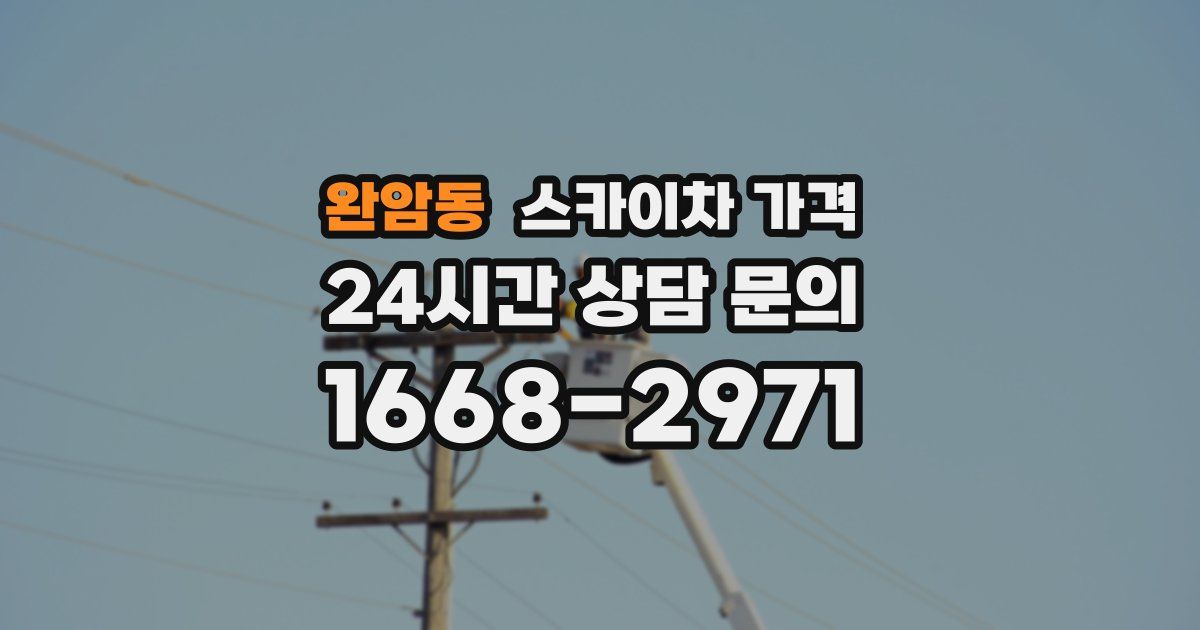 완암동 스카이차 가격