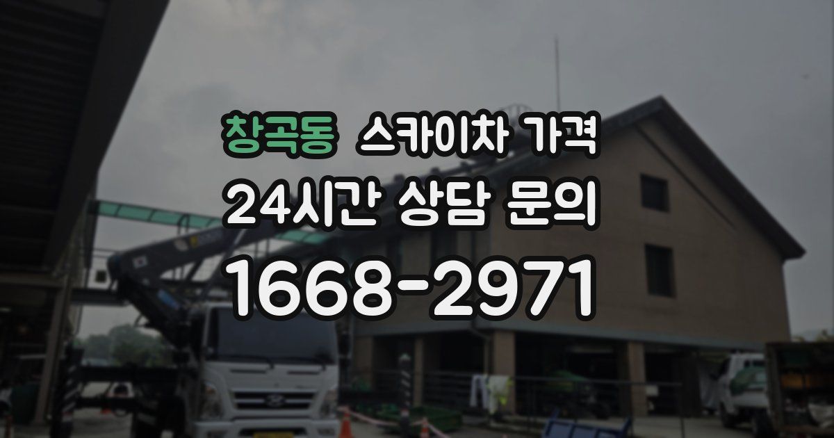 창곡동 스카이차 가격