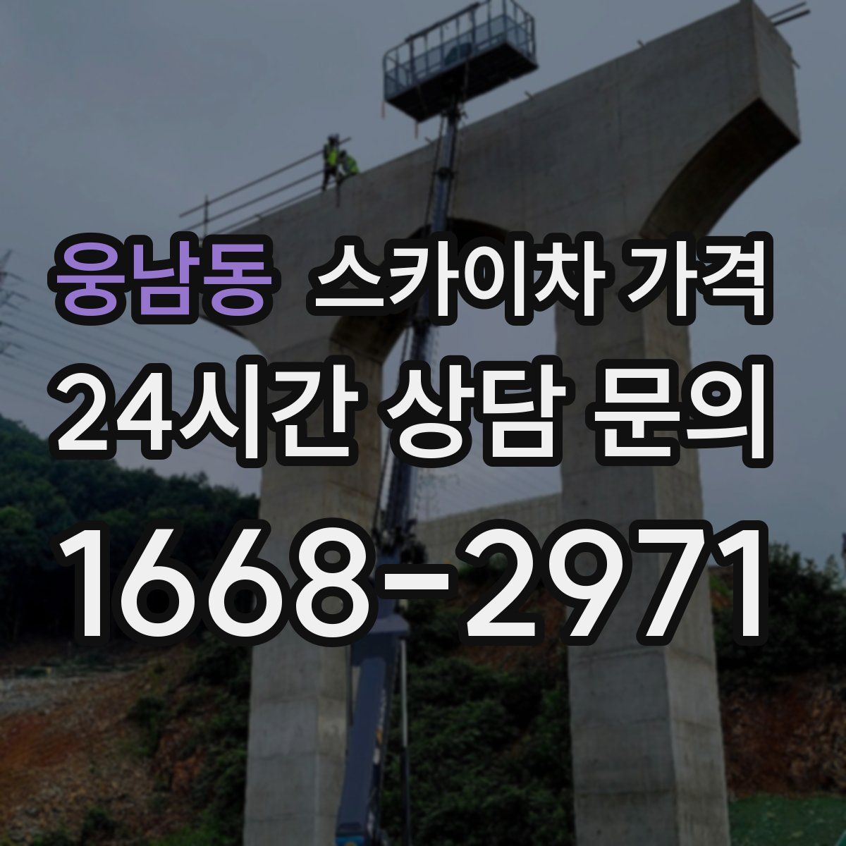웅남동 스카이차 가격