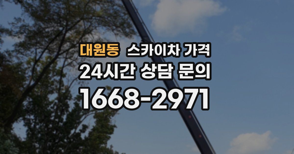 대원동 스카이차 가격