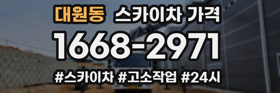 대원동 스카이차 가격