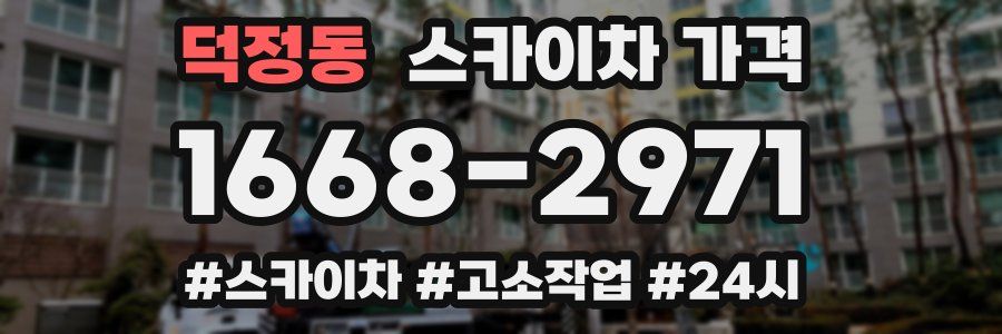 덕정동 스카이차 가격