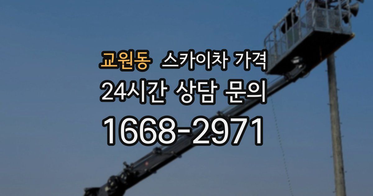 교원동 스카이차 가격