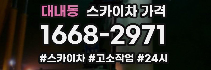 대내동 스카이차 가격