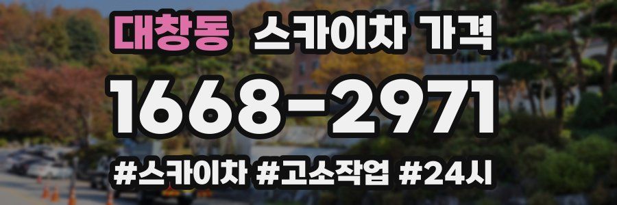 대창동 스카이차 가격