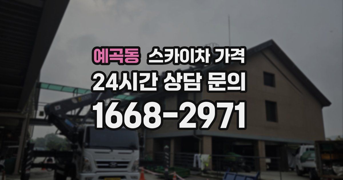 예곡동 스카이차 가격