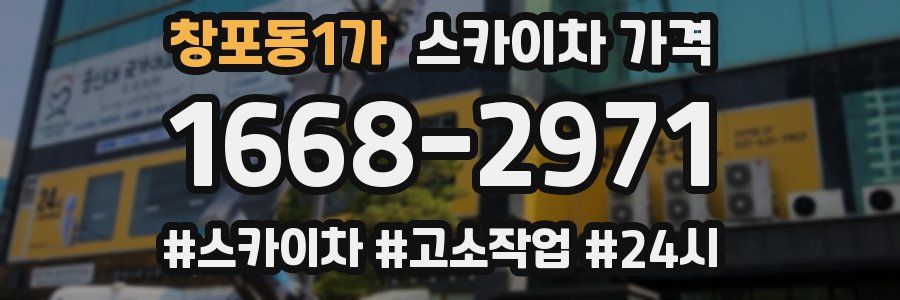 창포동1가 스카이차 가격