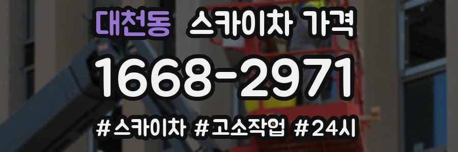 대천동 스카이차 가격