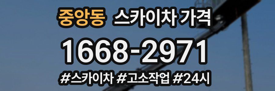 중앙동 스카이차 가격