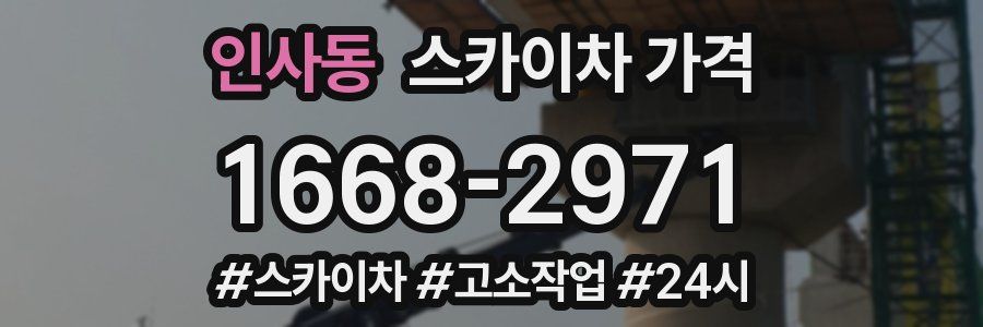 인사동 스카이차 가격