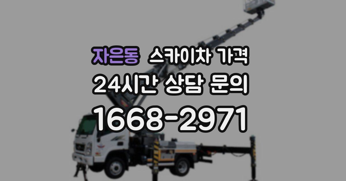 자은동 스카이차 가격