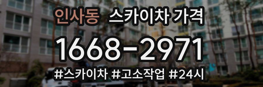 인사동 스카이차 가격