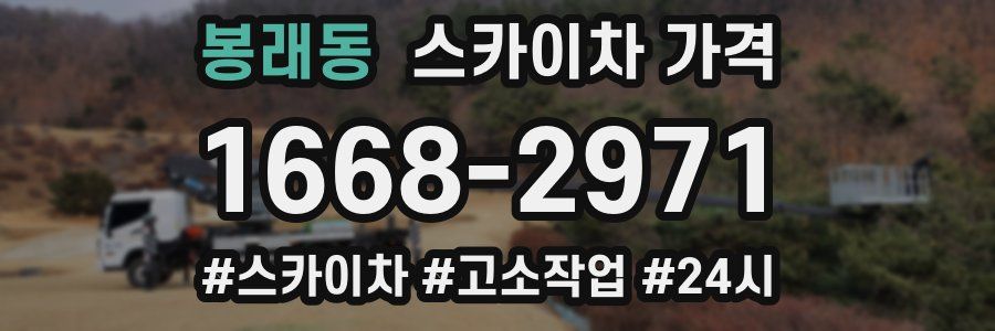 봉래동 스카이차 가격