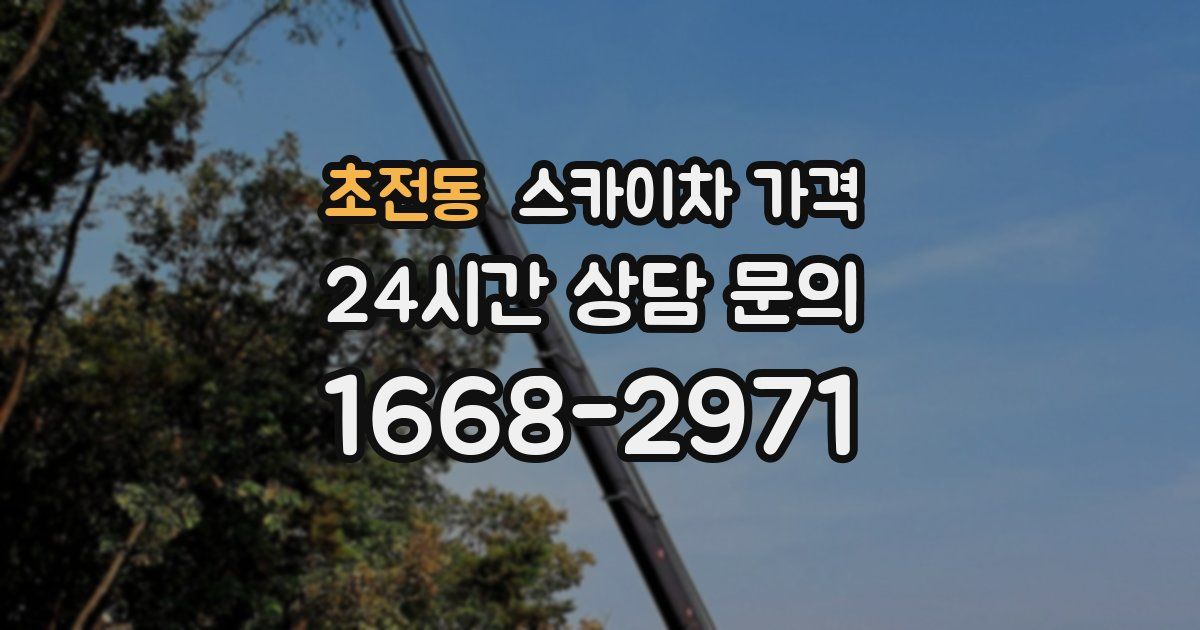 초전동 스카이차 가격