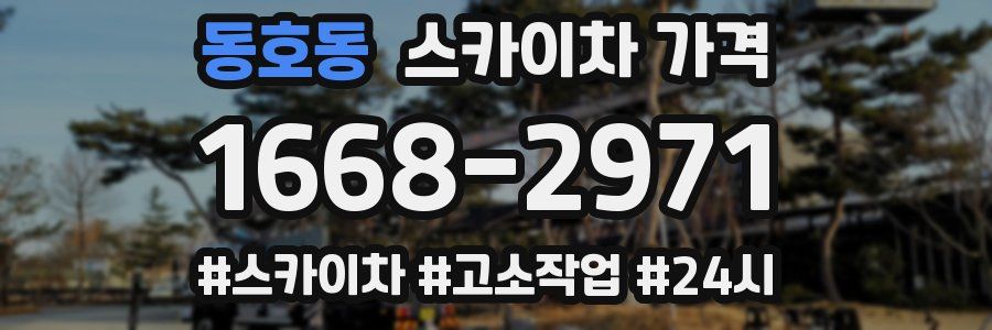 동호동 스카이차 가격