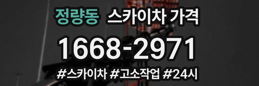 정량동 스카이차 가격