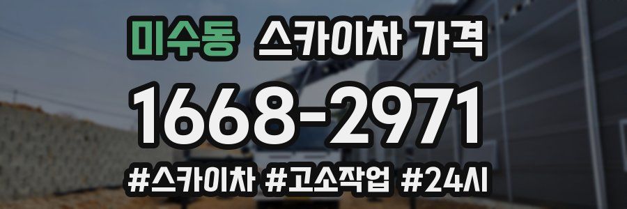 미수동 스카이차 가격