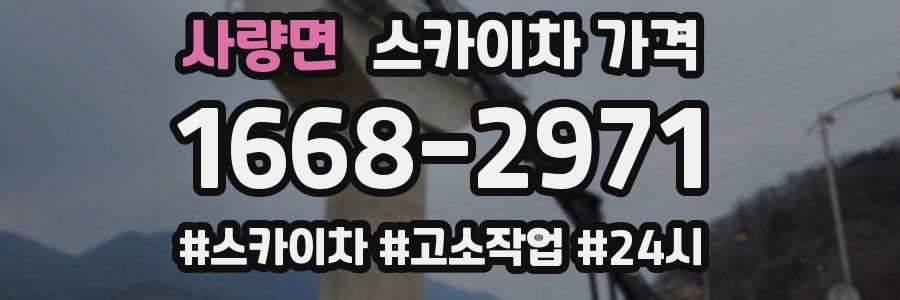 사량면 스카이차 가격