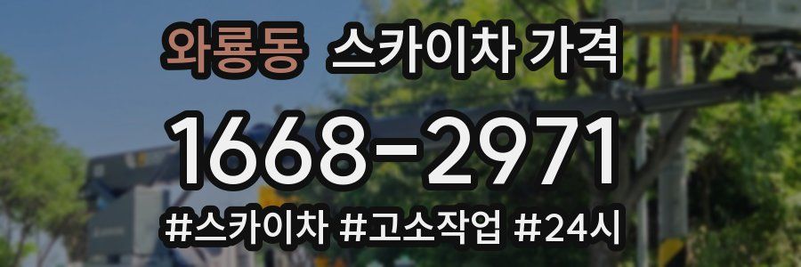 와룡동 스카이차 가격