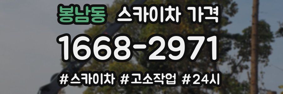 봉남동 스카이차 가격